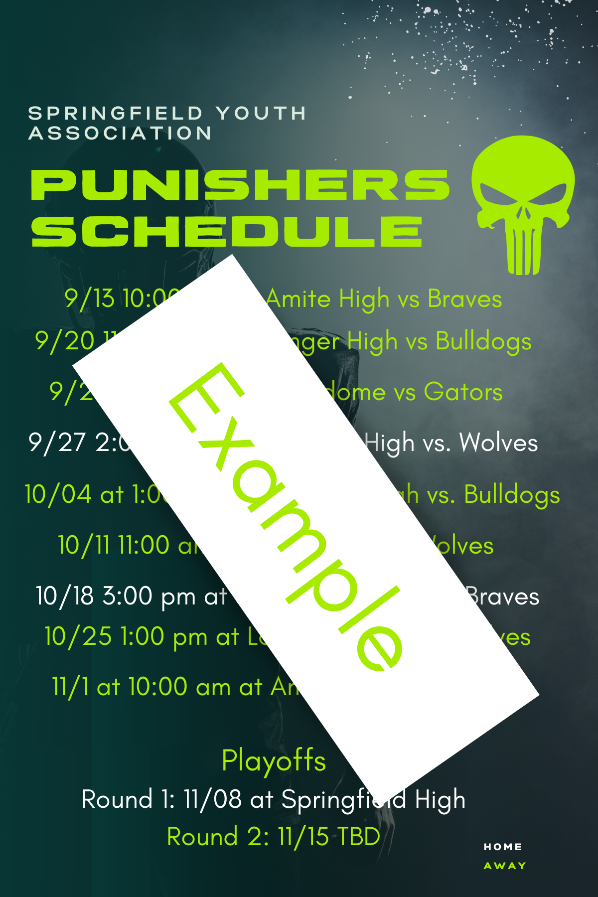 Custom Magnetic Sports Schedule